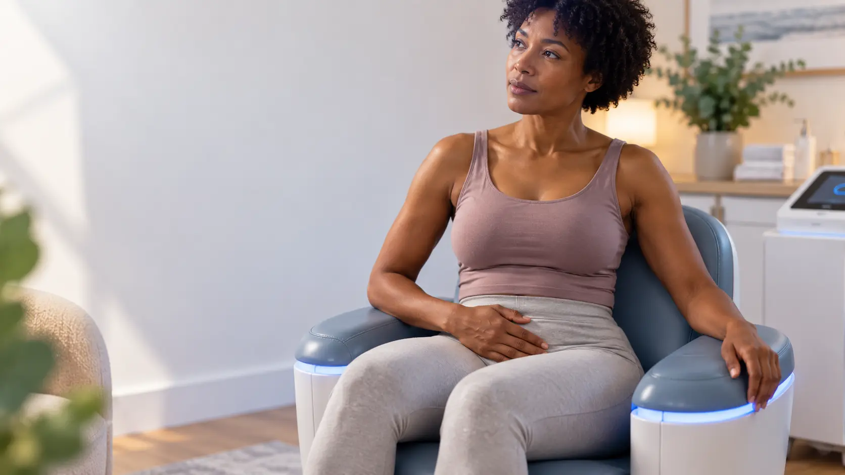 Calm Wellness Chair Reflection pelvic floor health solutions from incontince direct Northampton