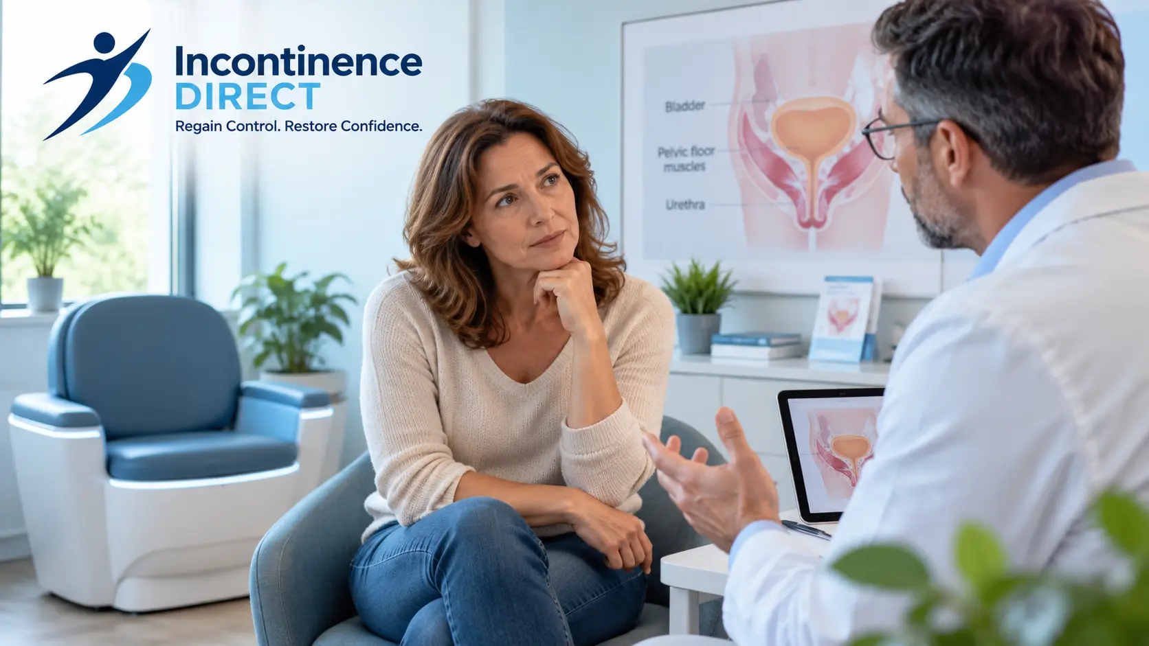 Pelvic Health Consultation in a Modern Clinic incontinence direct Northampton